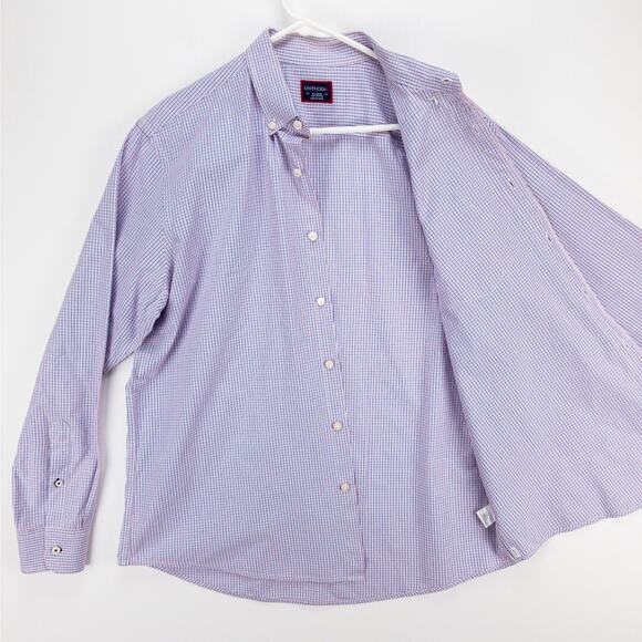 UNTUCKit Men’s Button Down Shirt XL Blue Grid Cotton Long Sleeve Business Casual - Picture 6 of 11